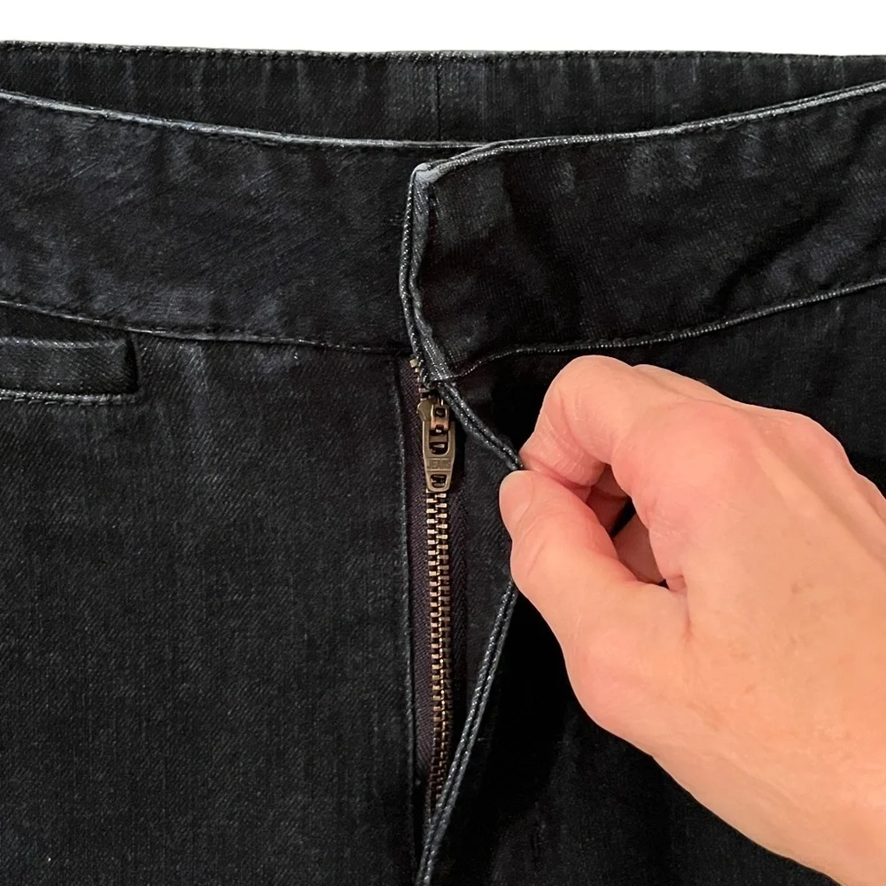 Soft Surroundings Dark Blue Wash Denim Trousers Size 10 Tall